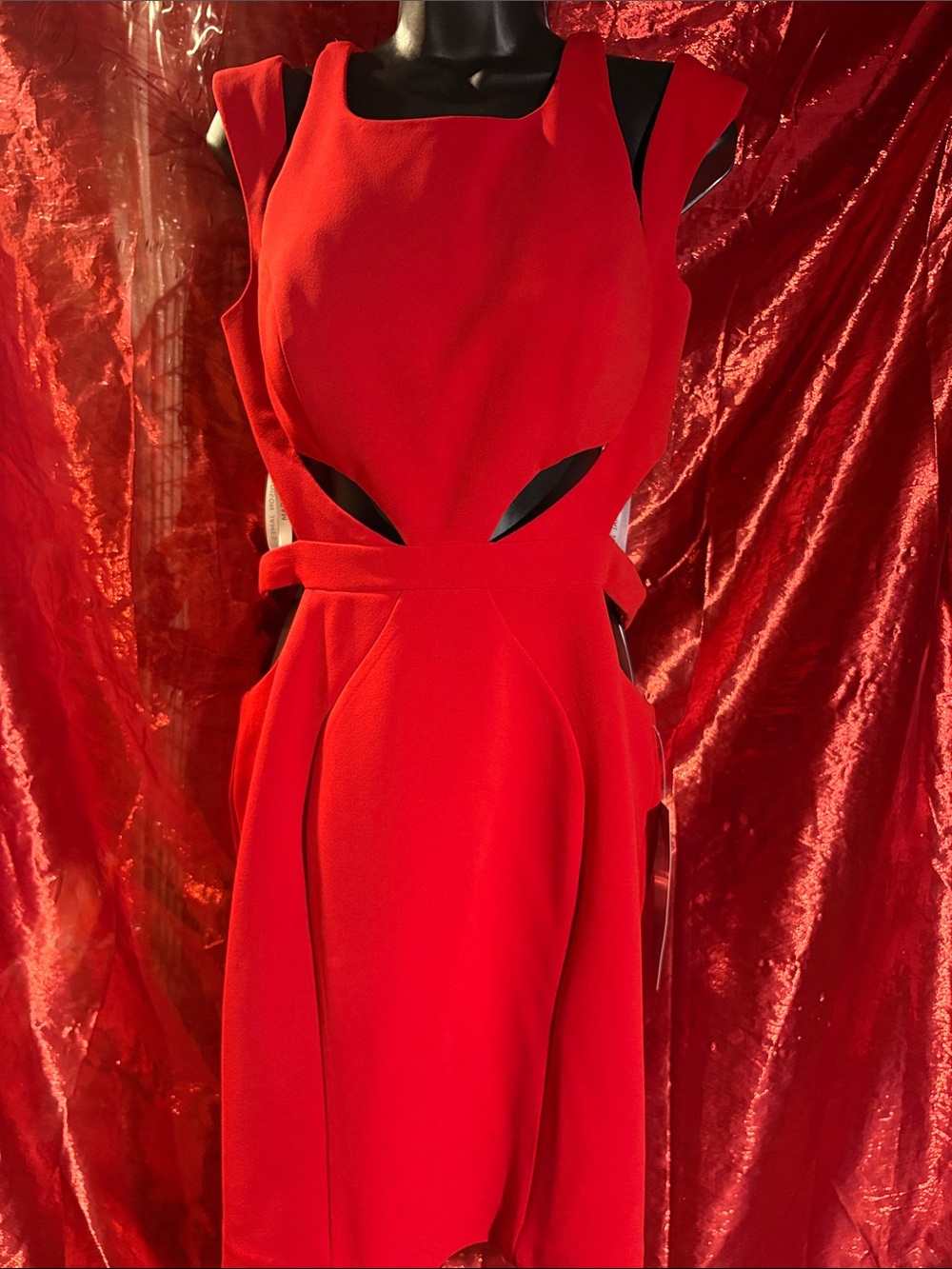 Red Madison James Cutout Sleeveless Women's Dress